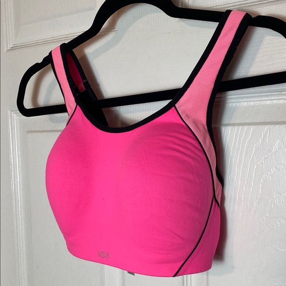 Victoria's Secret VSX Hot Pink and Black Longline Sports Bra - Picture 7 of 7